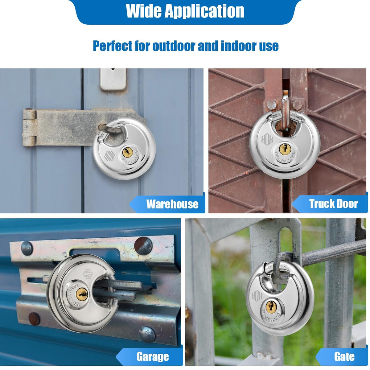 Keyed-Alike Disc Padlock 4-Pack D6071