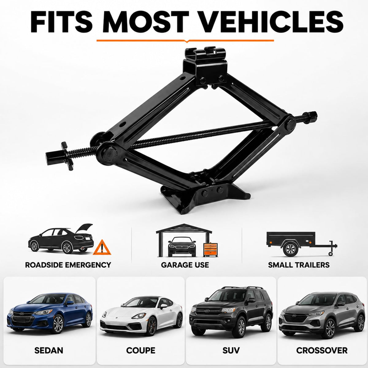 3 Ton Scissor Car Jack Kit with Ratchet Wrench P84189