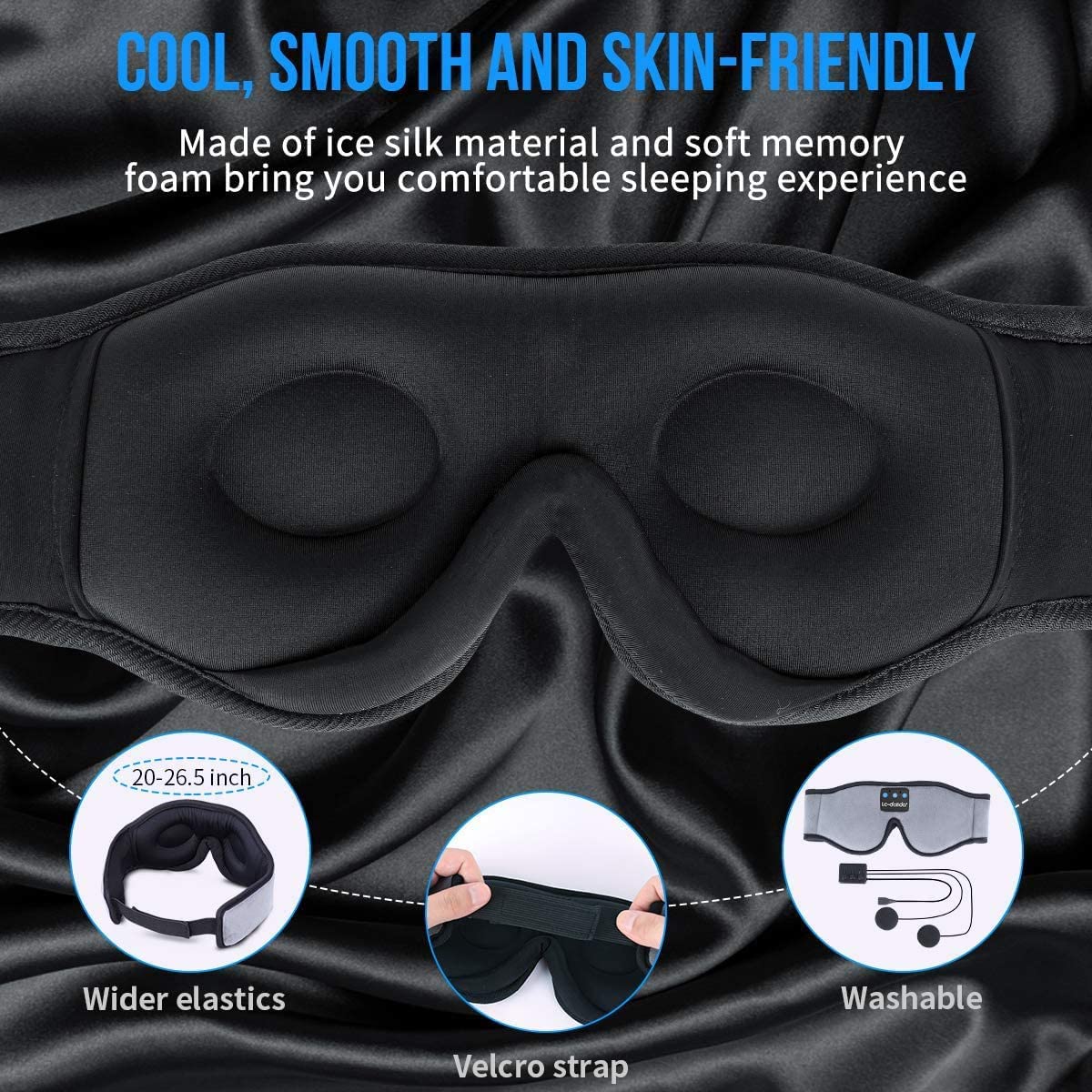 Sleep Mask with Bluetooth Headphones Cotton S327