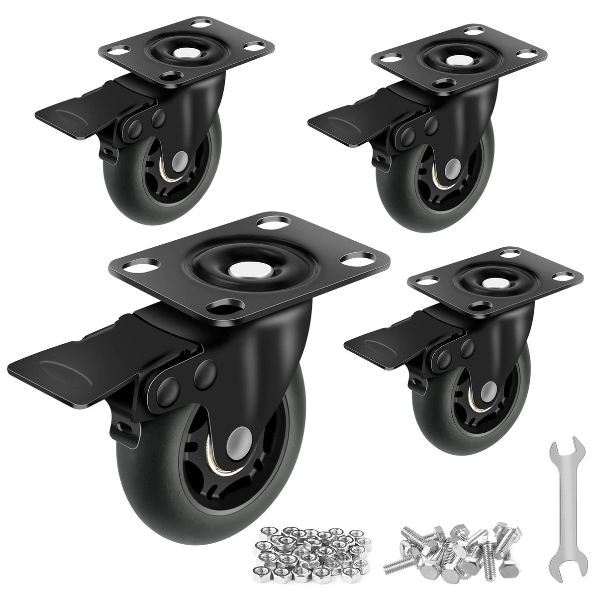 3” Lock Casters Set of 4 Heavy Duty O94256