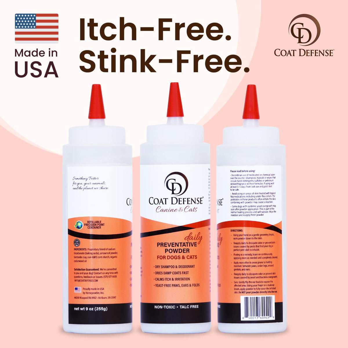 9oz Waterless Dog Shampoo & Pet Deodorizer U903