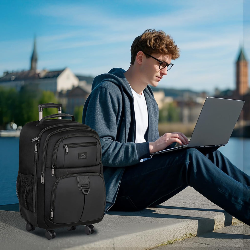 Rolling Backpack with 4 Wheels U766