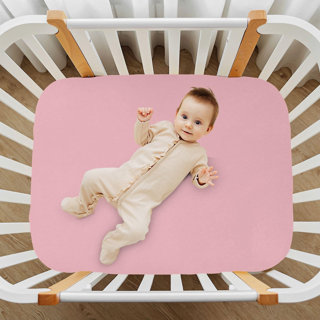 Pink Fitted Crib Sheet Microfiber I25580