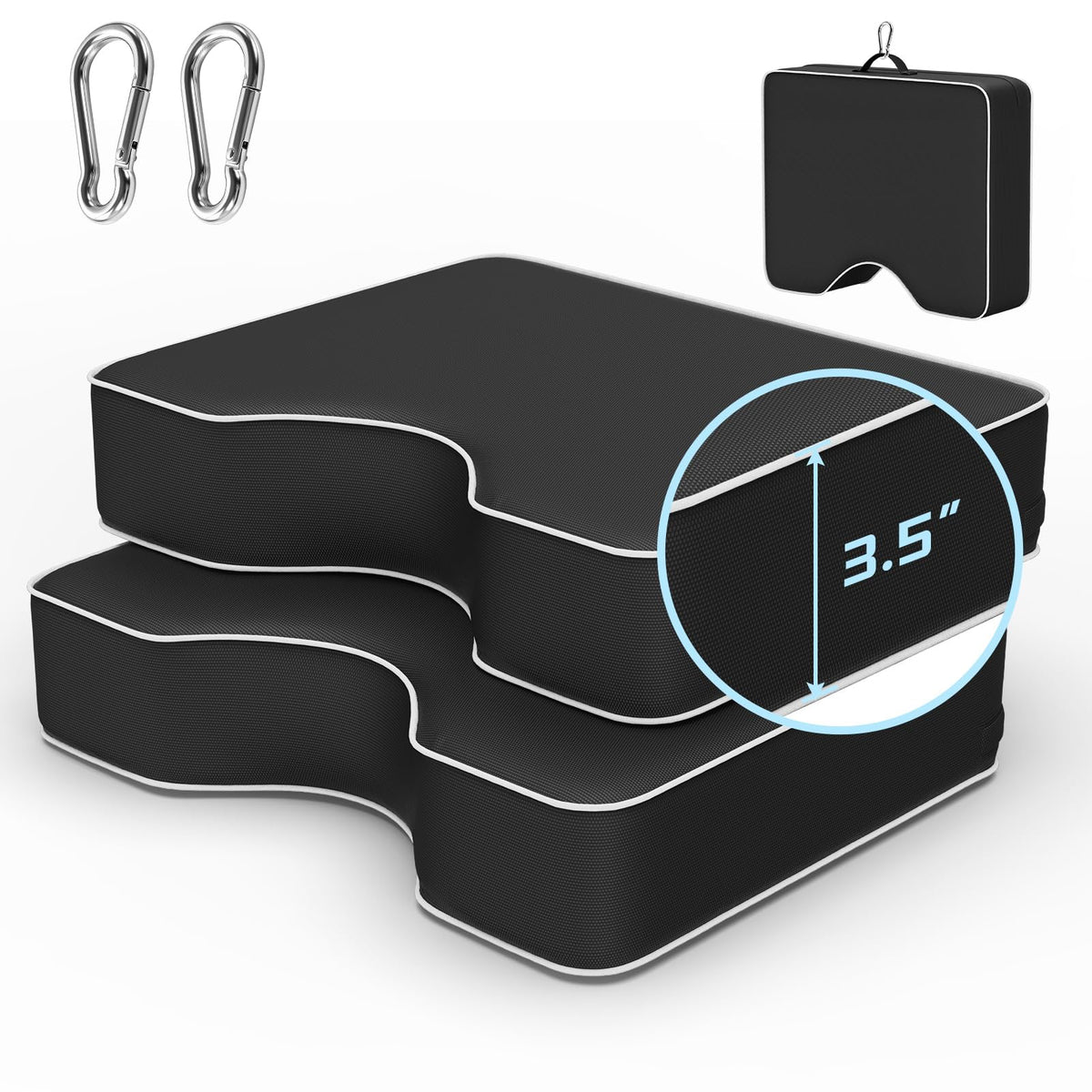 Waterproof Extra Thick 3.5" Portable Stadium Seat Cushions V840