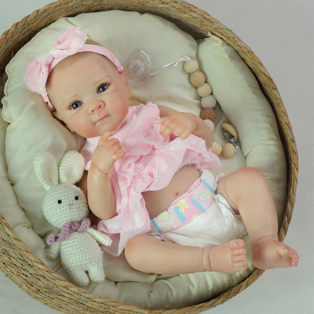 20 Inch Realistic Lifelike Newborn Baby Doll Girl with Vinyl Body S197