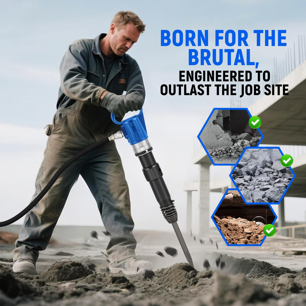 Pneumatic Hammer Shovel, 2 Heavy-Duty Air Chisels G3767