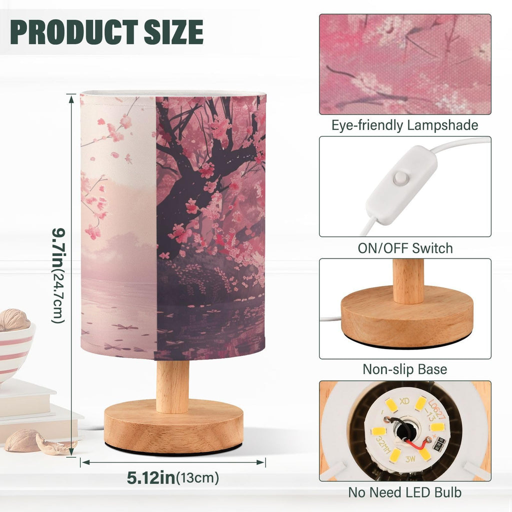 Pink Floral Bedside Table Lamp S930
