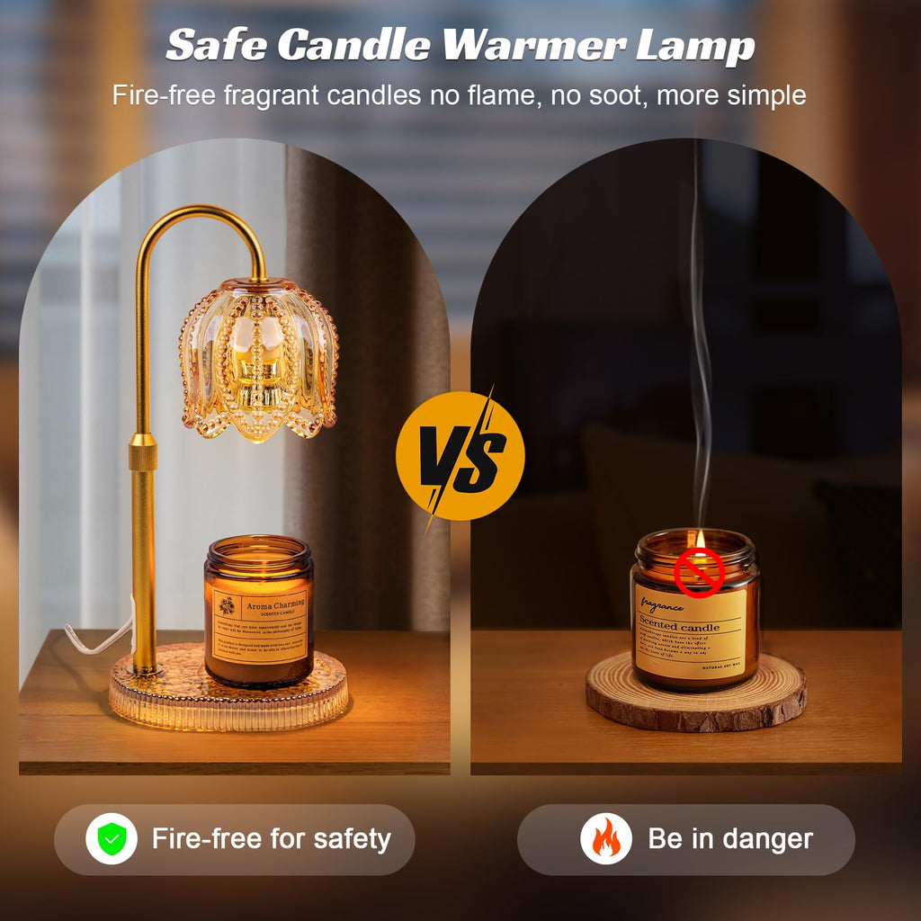 Candle Warmer Lamp with Timer & Dimmable Light U412073
