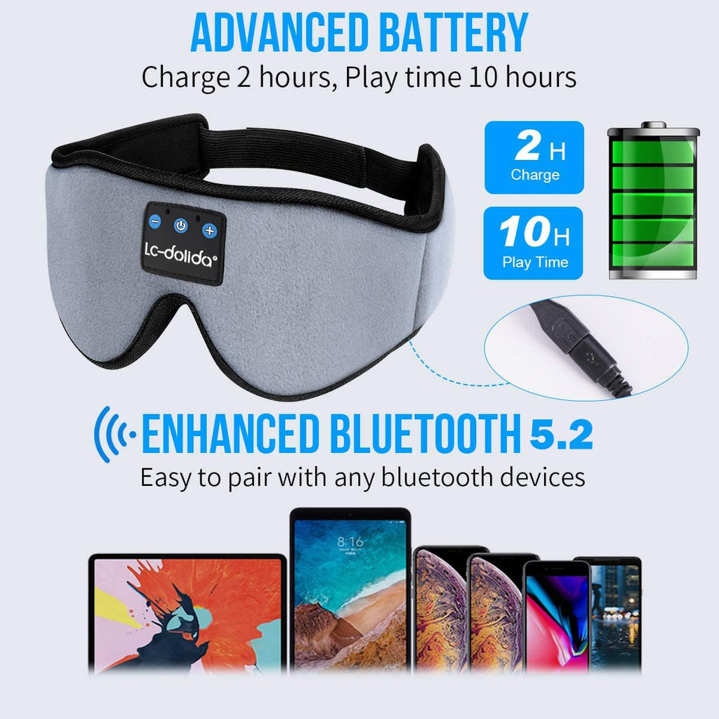 Sleep Mask with Bluetooth Headphones Cotton S327