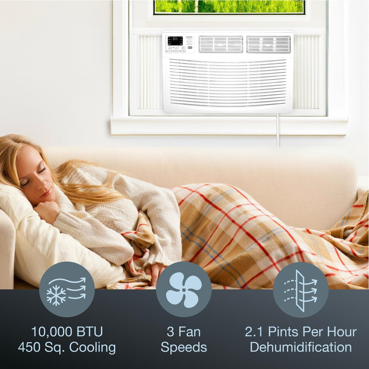 10,000 BTU White Window Air Conditioner S751