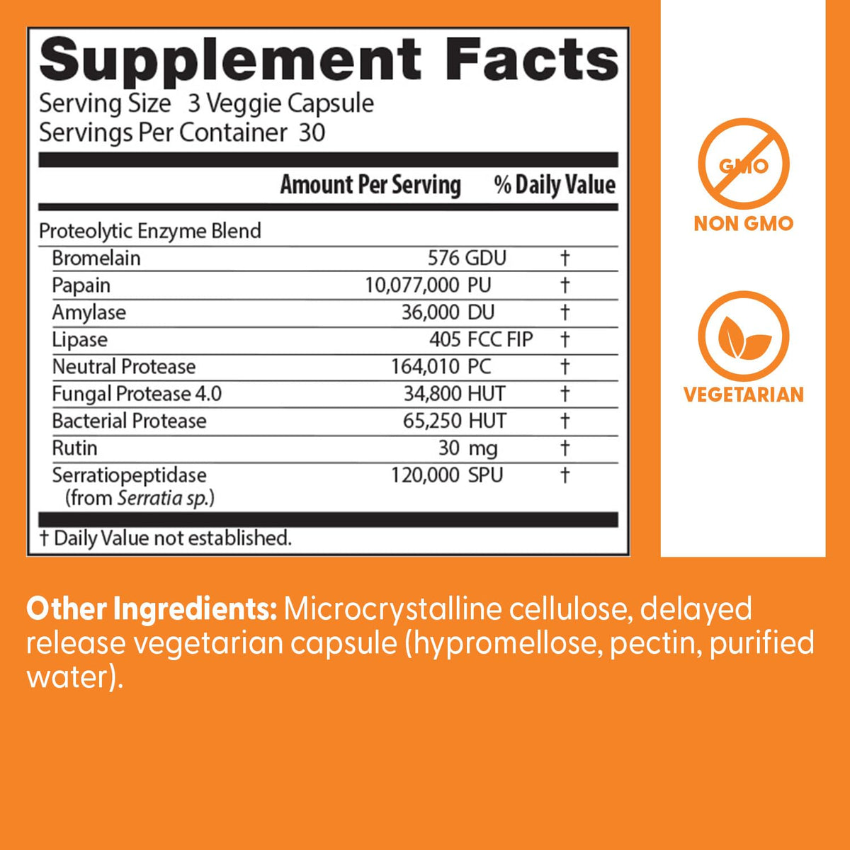Bromelain 90 Veg Capsules J4009