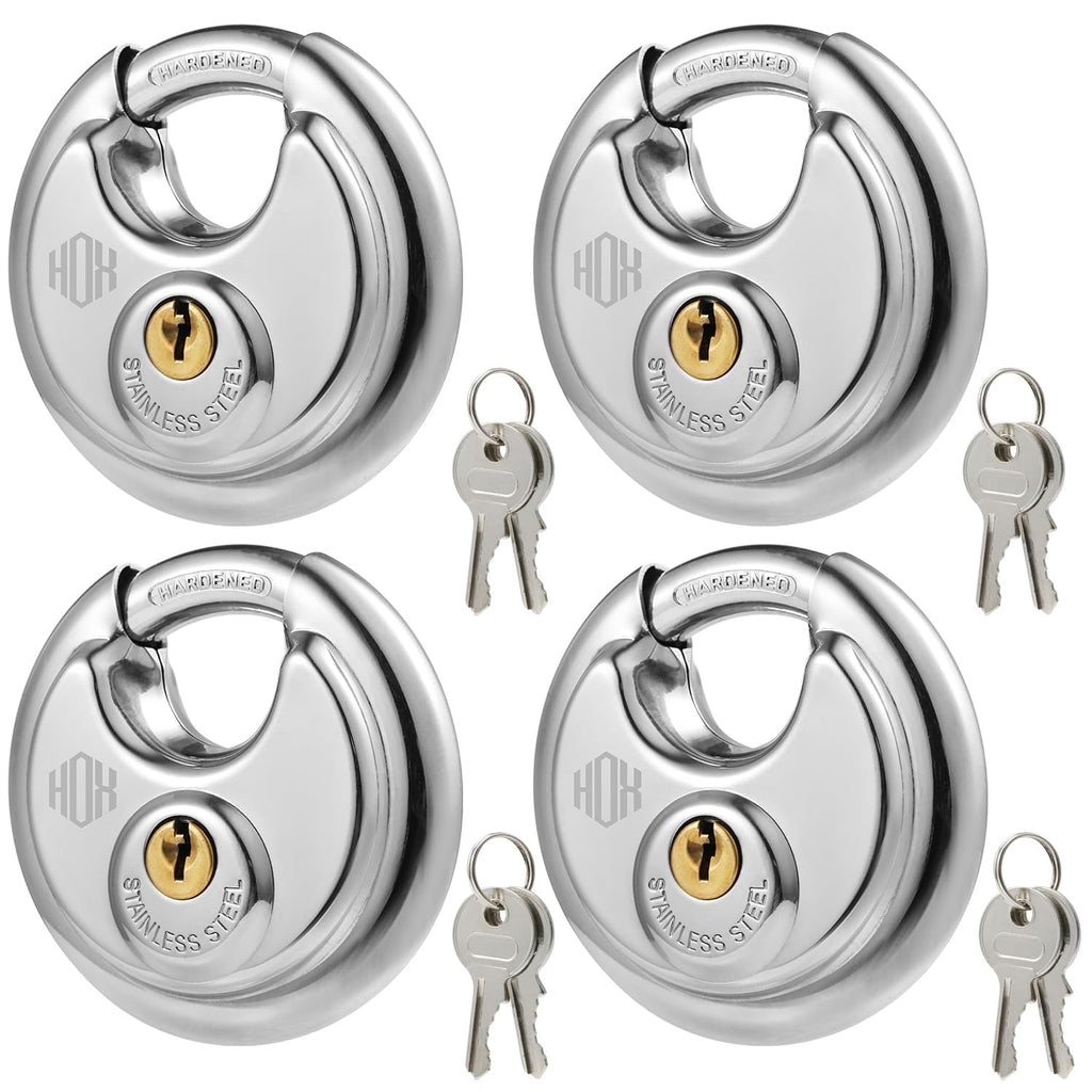 Keyed-Alike Disc Padlock 4-Pack D6071