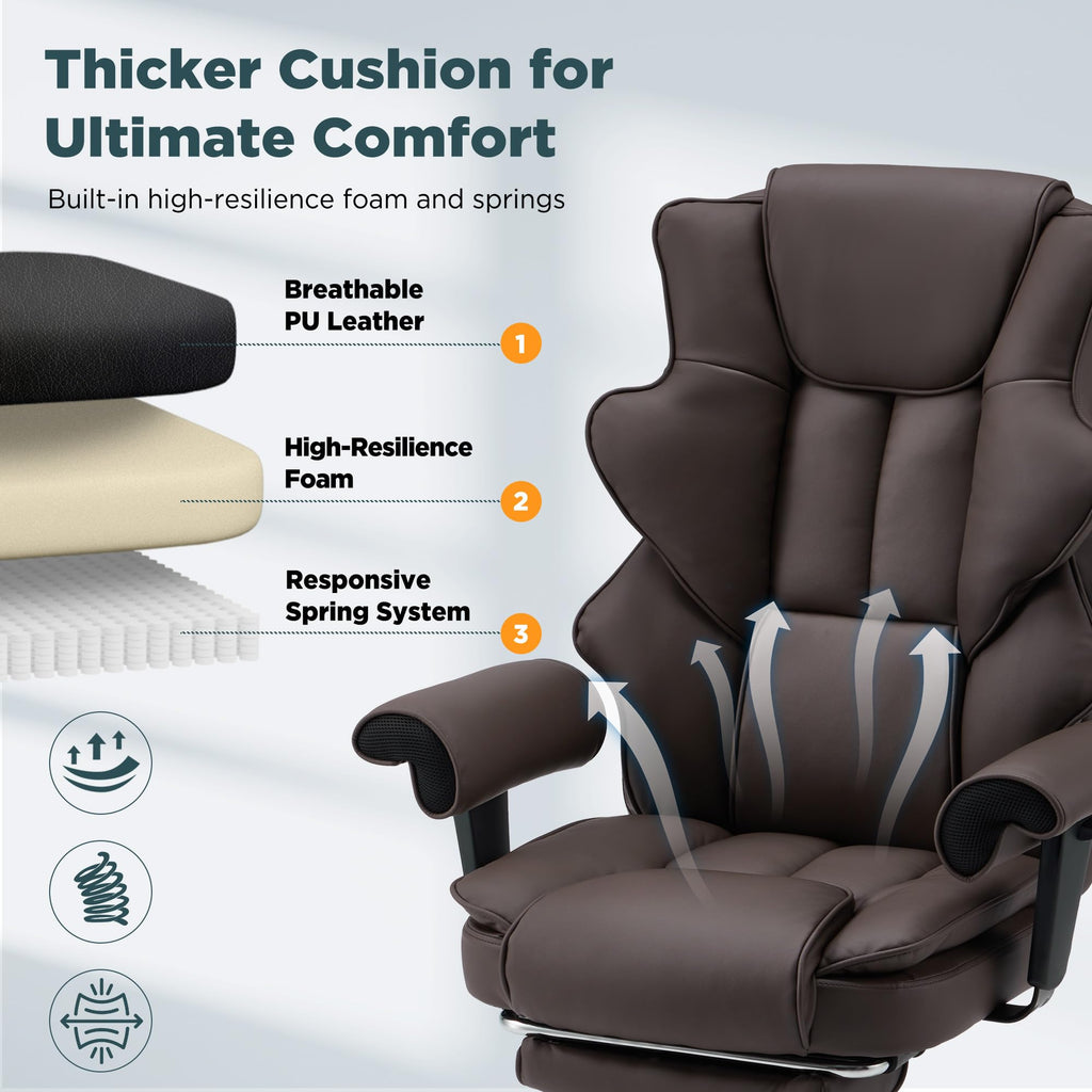 Brown Ergonomic Office Chair U8104