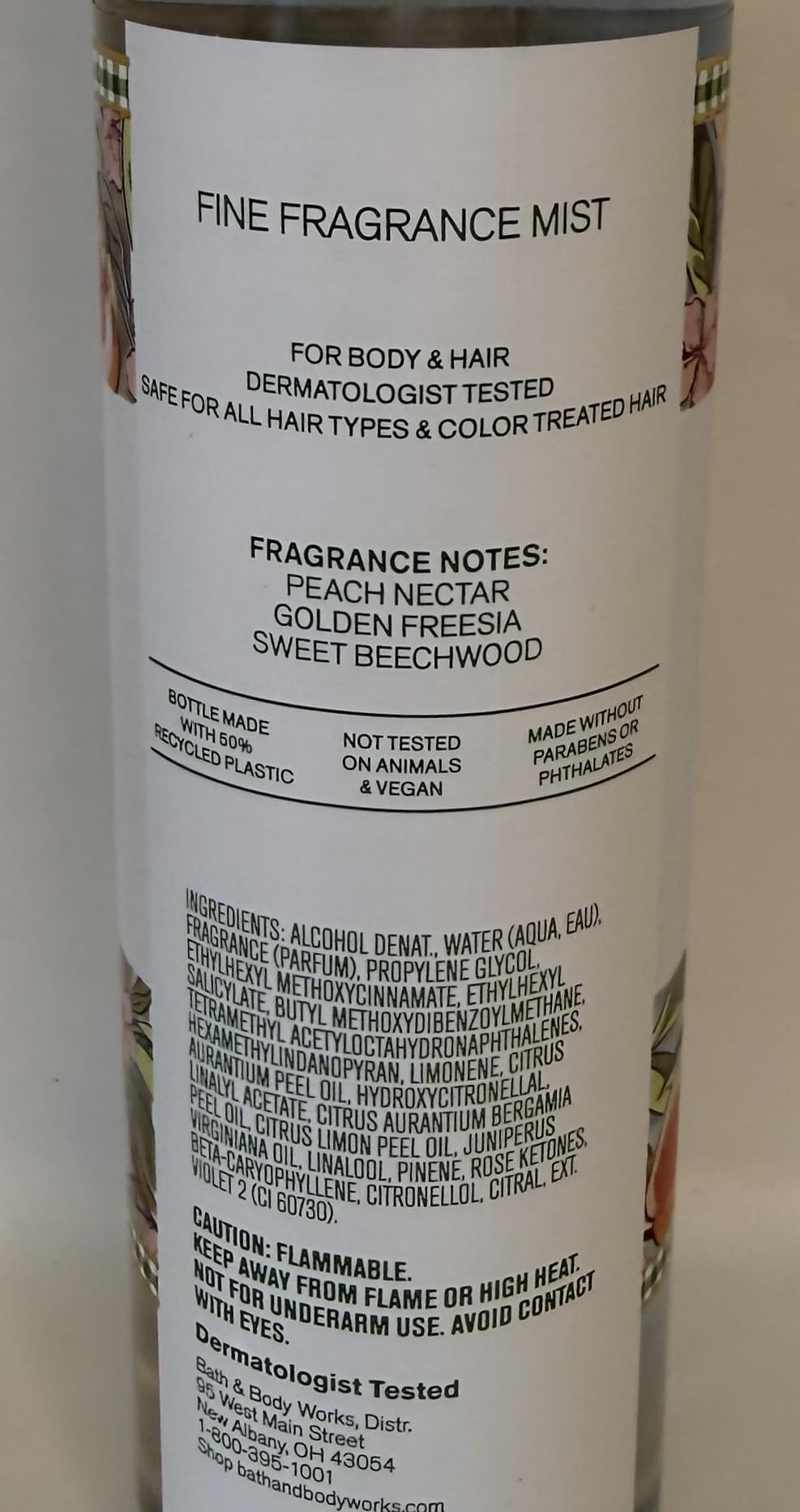 Peach Blossom & Nectar Fine Fragrance Mist 8 Ounces O3597