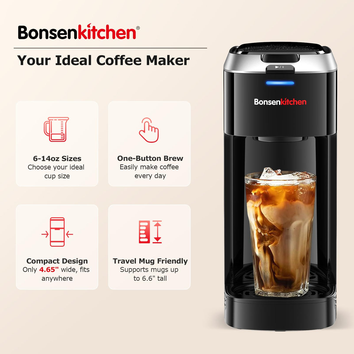 2-in-1 Single Serve Coffee Maker J229