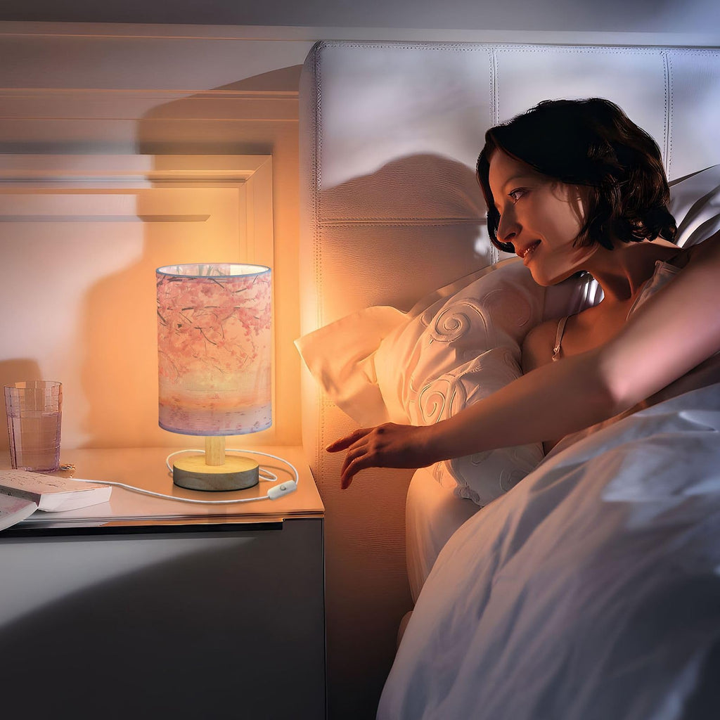 Pink Floral Bedside Table Lamp S930