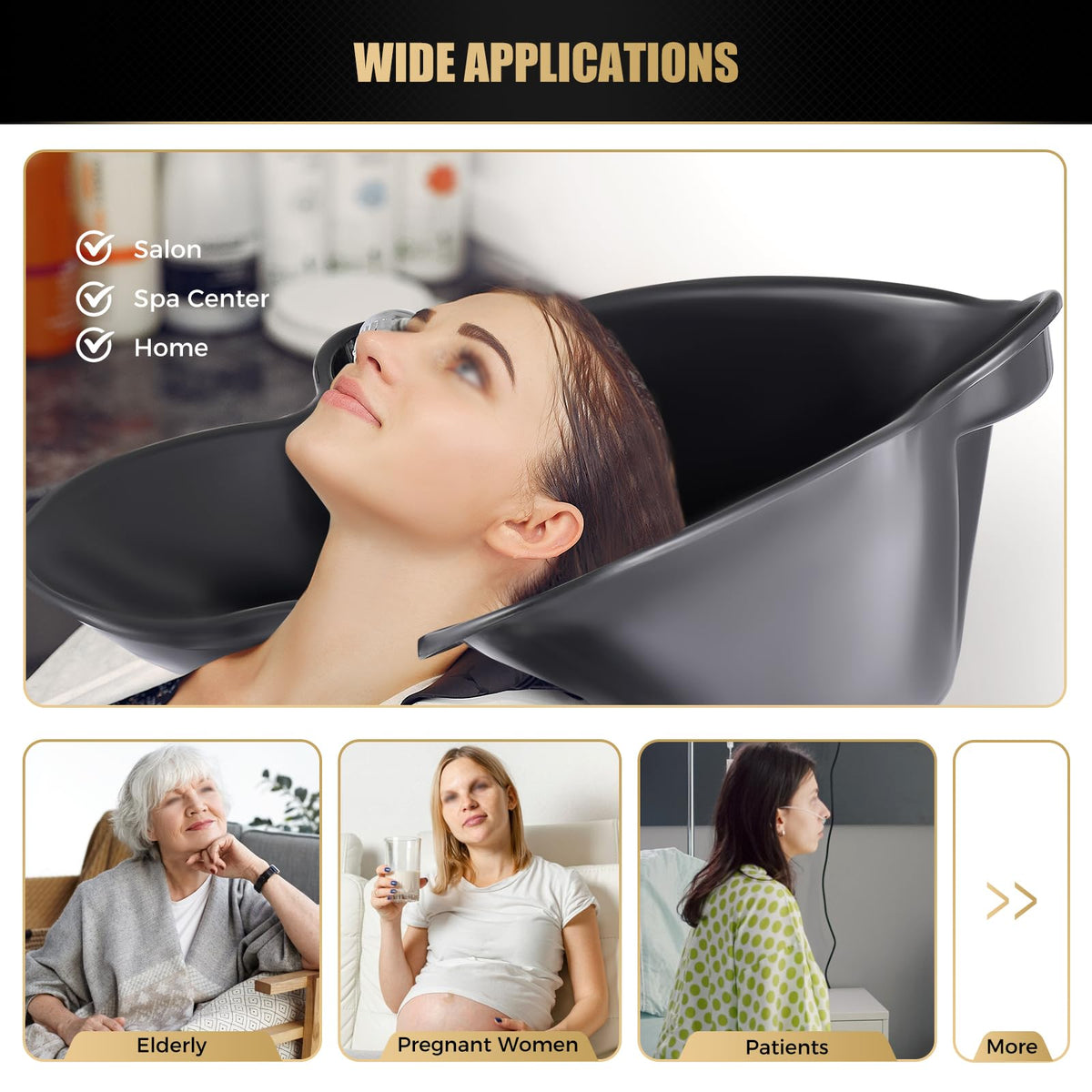 Portable Shampoo Bowl with Electric Pump E3387