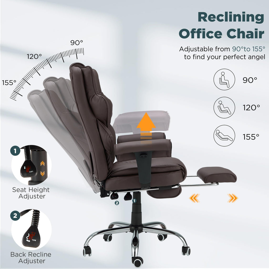 Brown Ergonomic Office Chair U8104