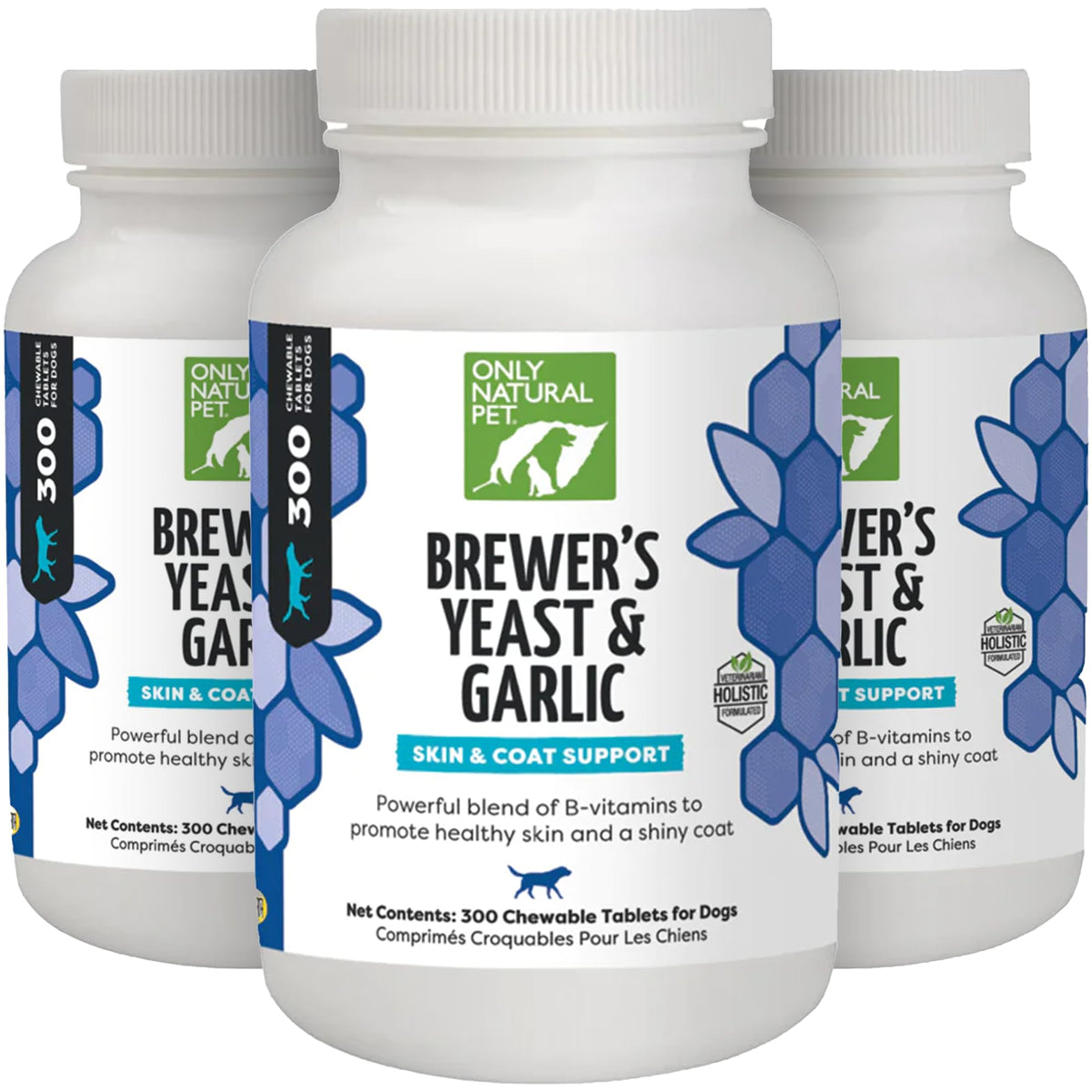 Brewer's Yeast & Garlic Chewables 300 Count Tablet 3 Pack T9984