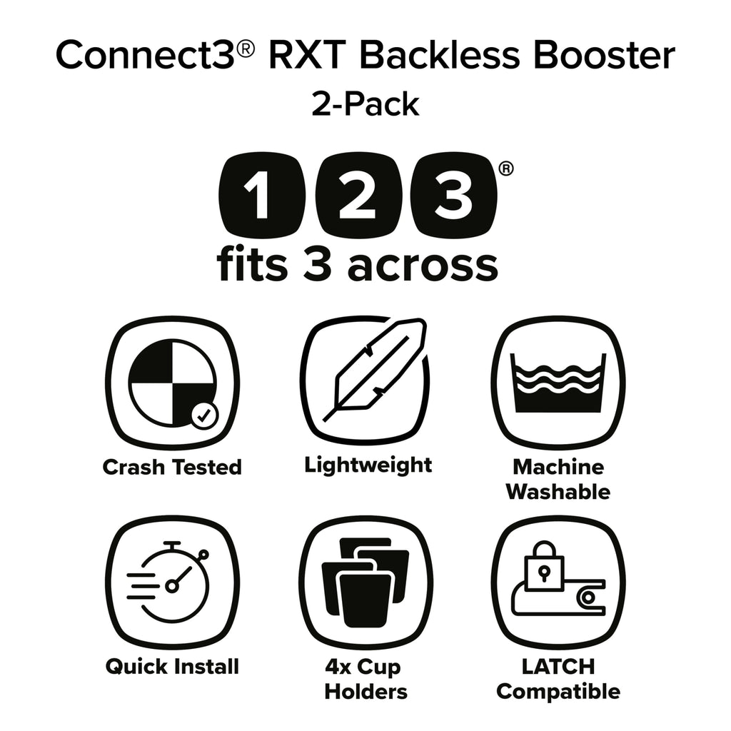 Black Backless Booster, Pack of 2 I217880