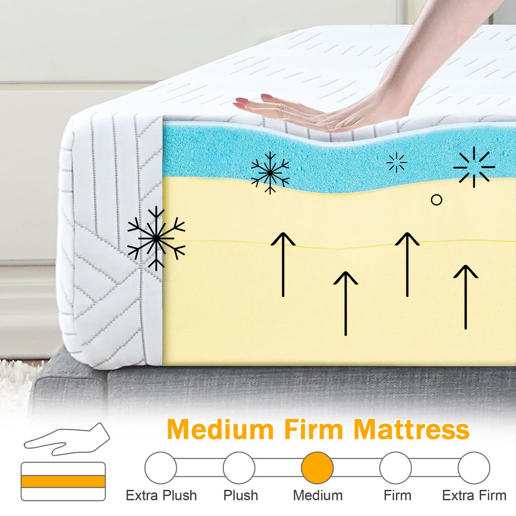 Twin Medium-Firm Memory Foam Mattress R513