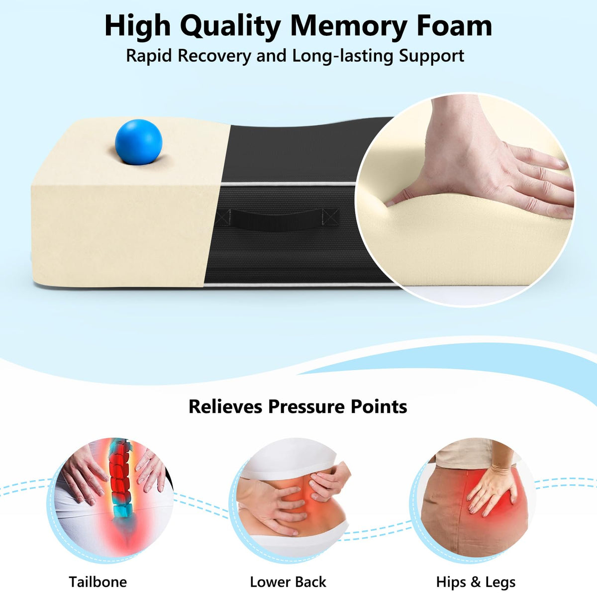 Waterproof Extra Thick 3.5" Portable Stadium Seat Cushions V840