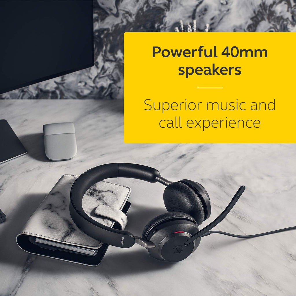 Wired Stereo Noise-Cancelling Headset with 3-Microphone Call Technology and USB-A Cable Black K351