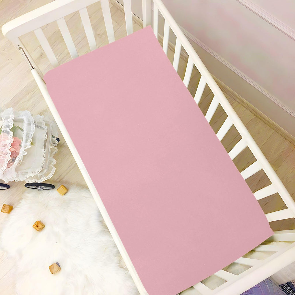 Pink Fitted Crib Sheet Microfiber I25580