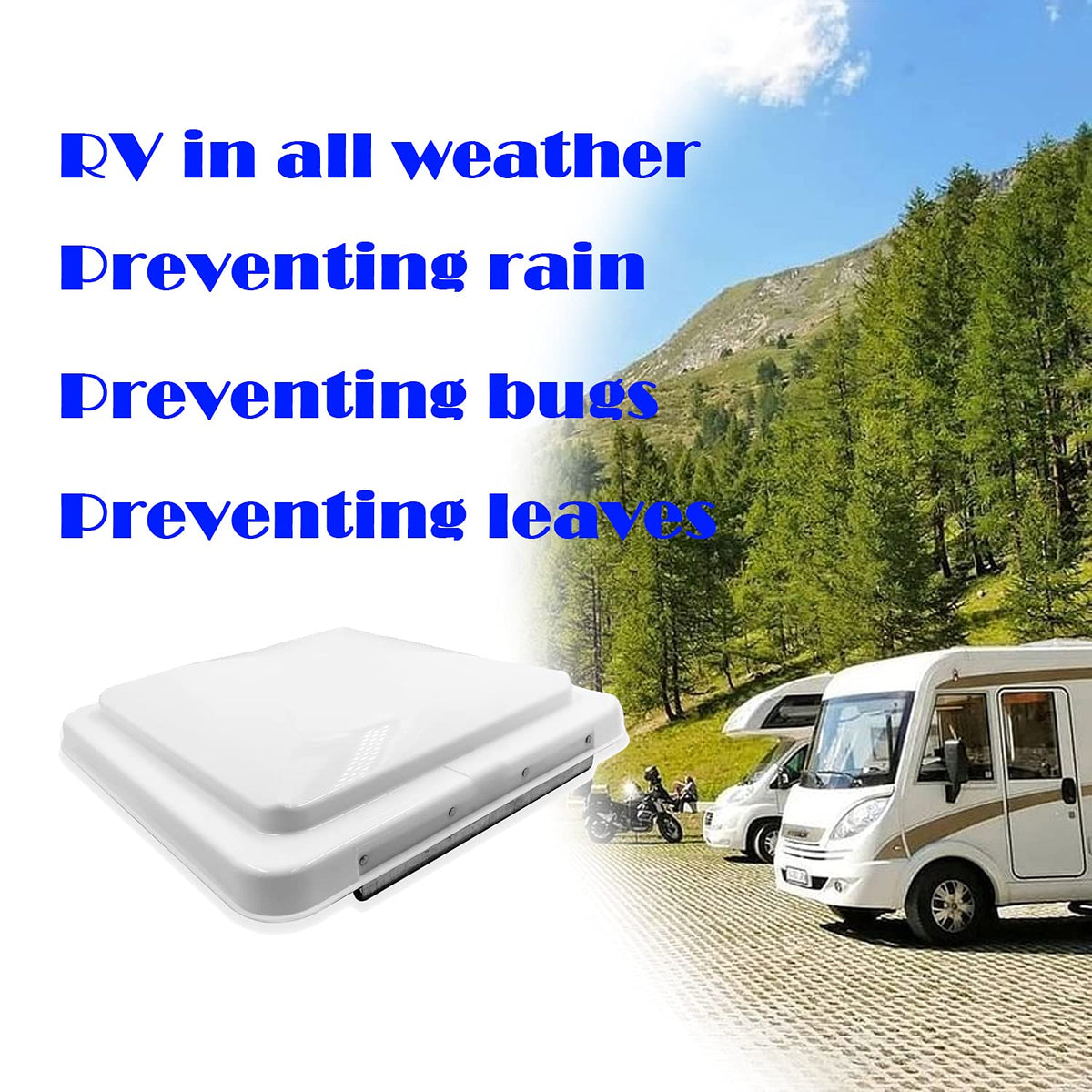 14" x 14" RV Roof Vent Lid Cover 2 Pack Impact-Resistant Z49702