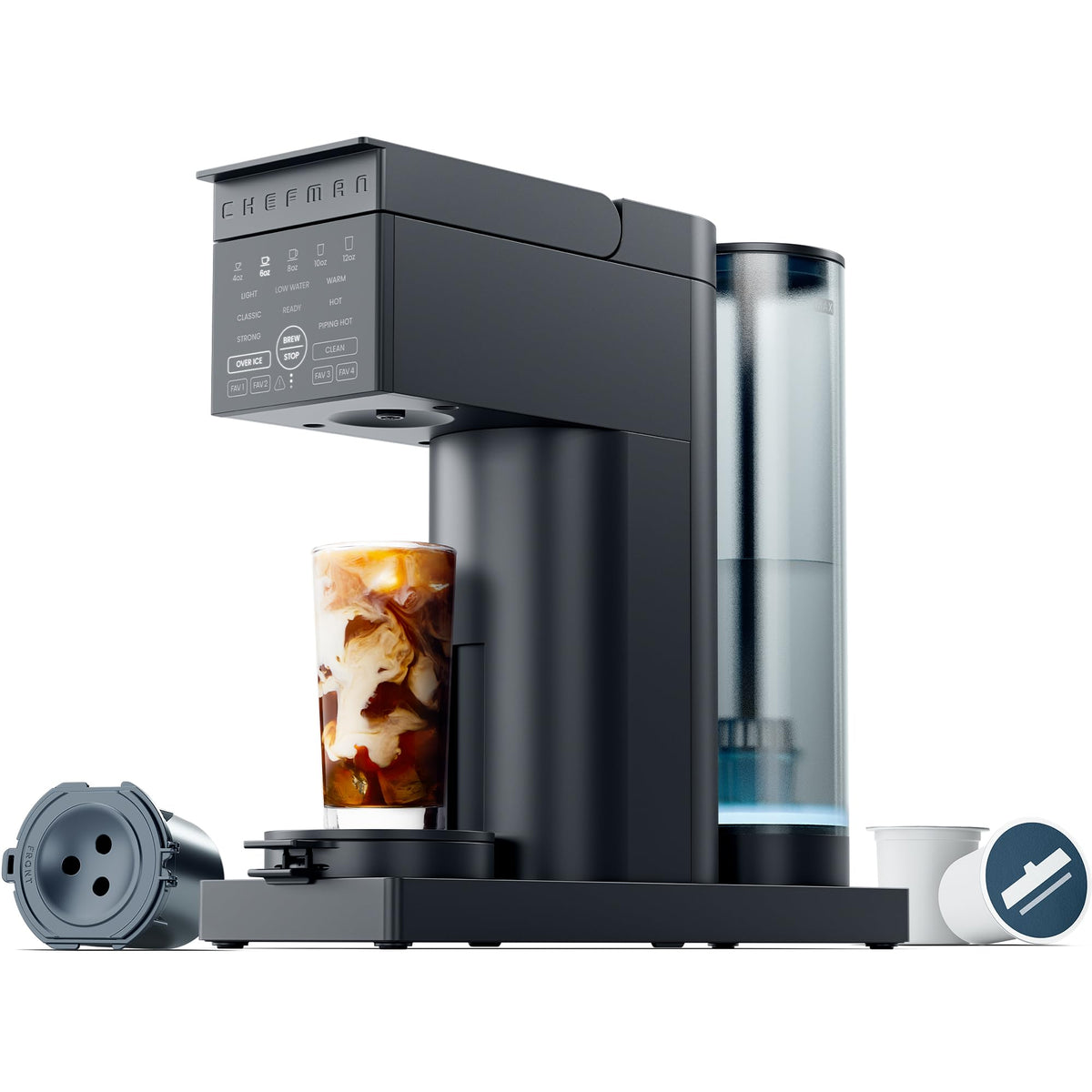 Single Serve Coffee Maker with Brew Strength Settings, 45 oz Removable Water Reservoir P25550