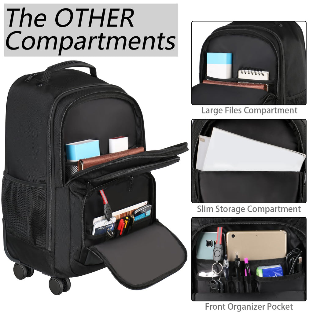 Rolling Backpack with 4 Wheels U766