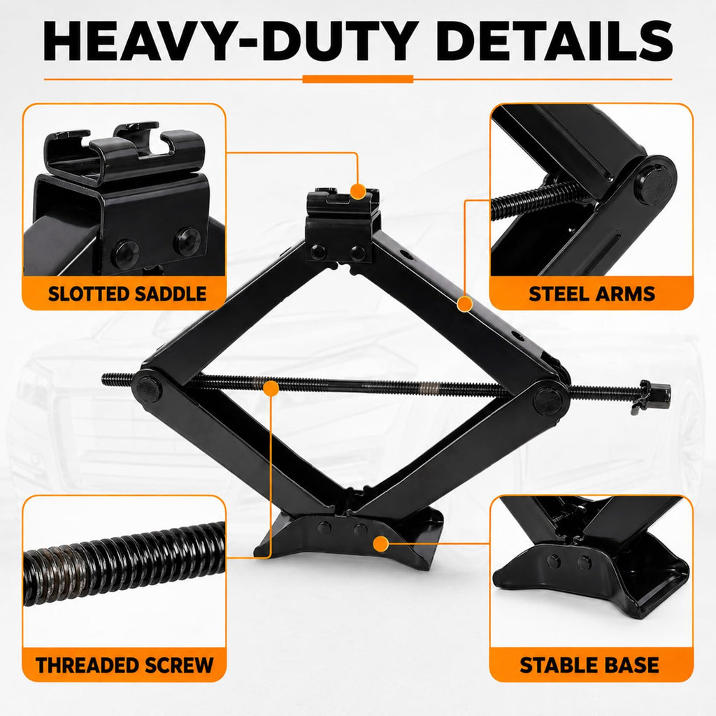 3 Ton Scissor Car Jack Kit with Ratchet Wrench P84189