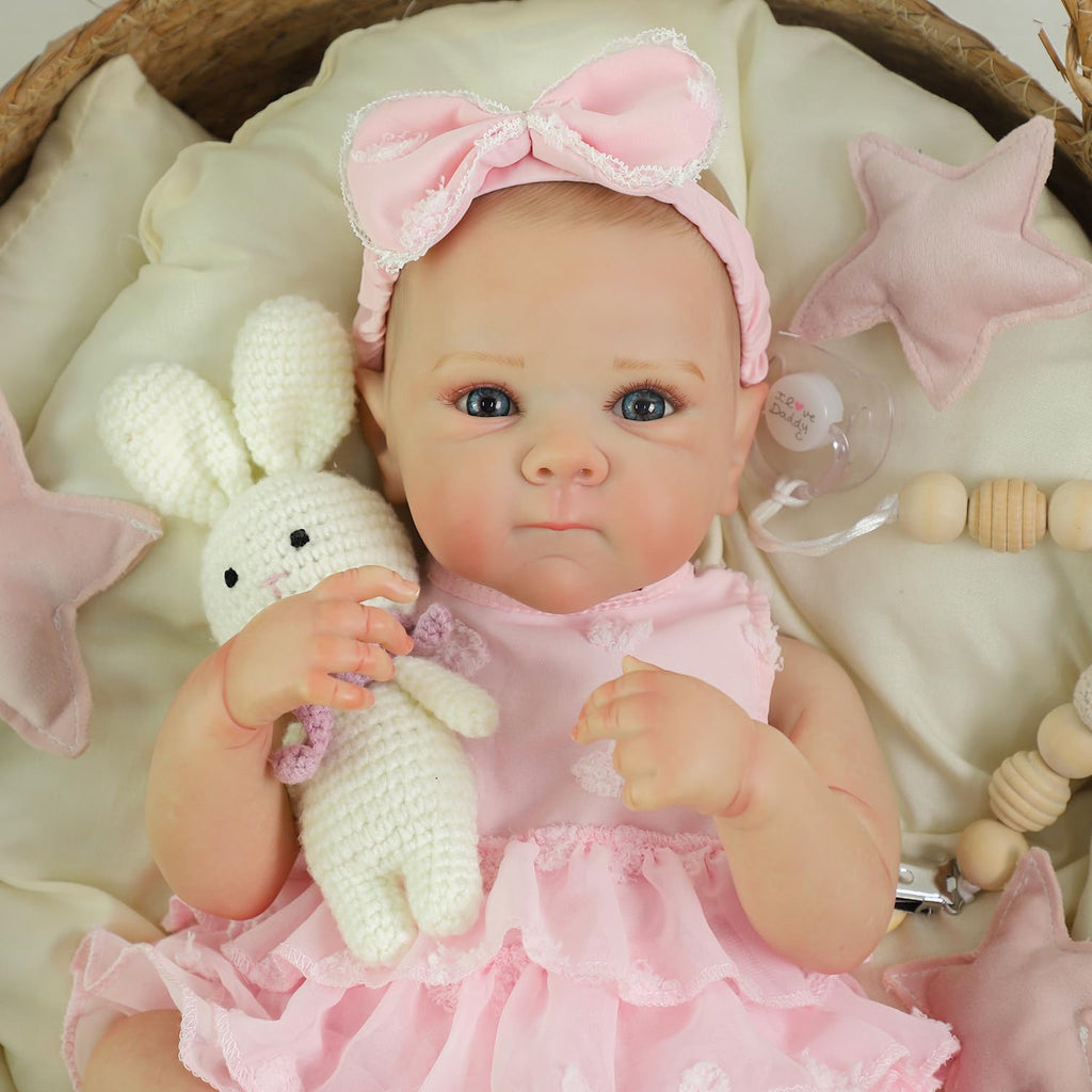 20 Inch Realistic Lifelike Newborn Baby Doll Girl with Vinyl Body S197