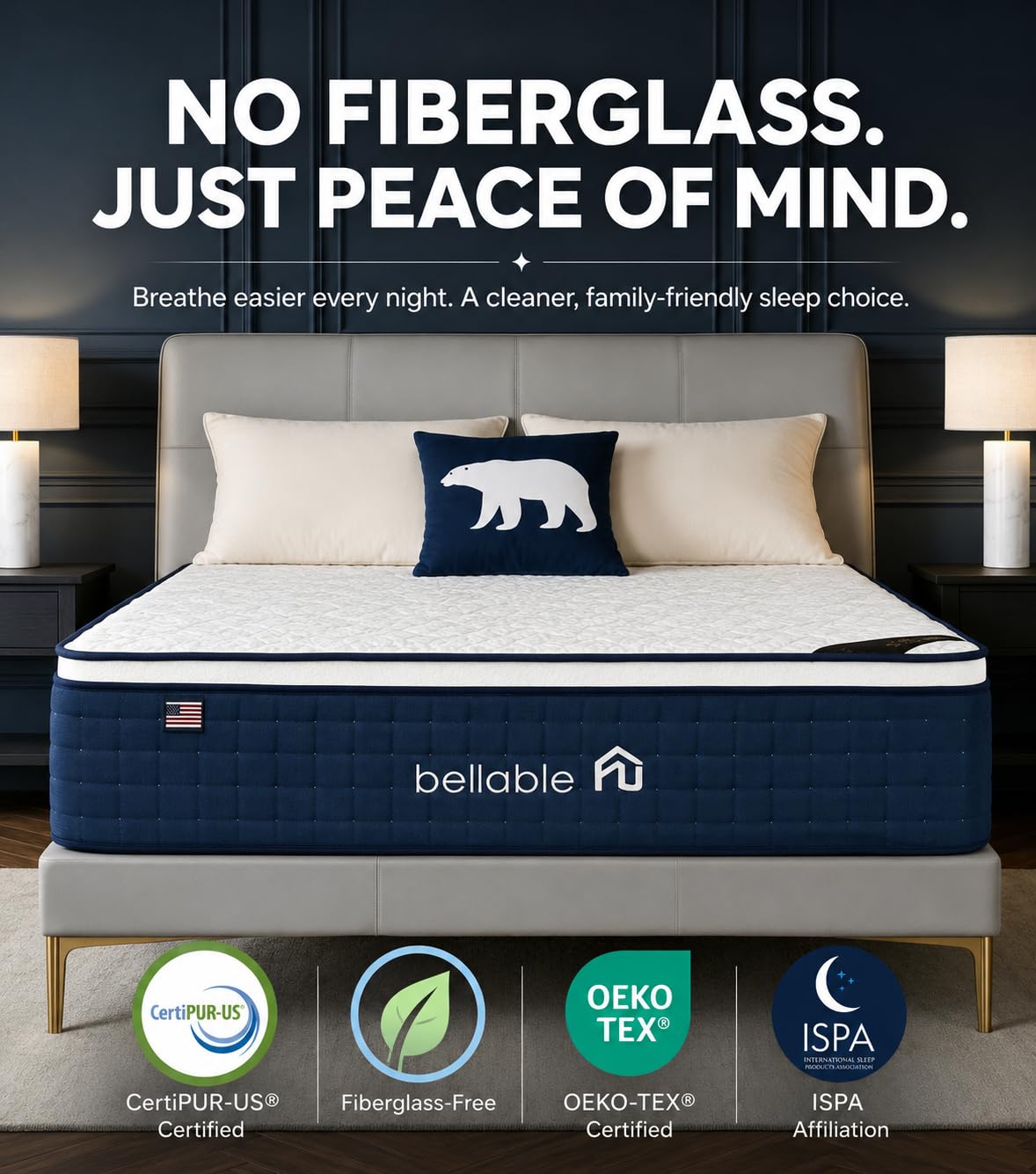 Full XL 14 Inch Cooling Gel Memory Foam Pocket Spring Mattress Z48176