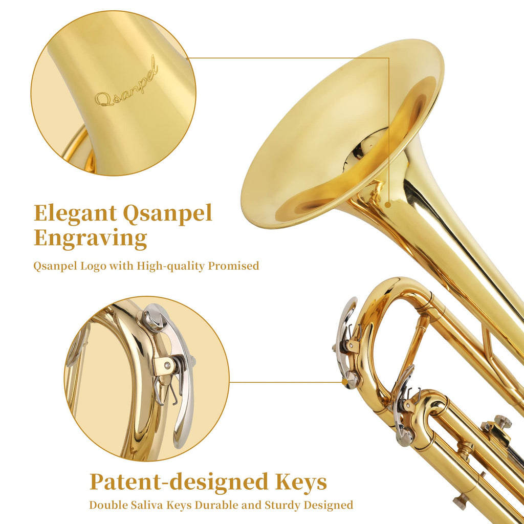 Gold Trumpet with Case, 7C Mouthpiece and Cleaning Kit L780492