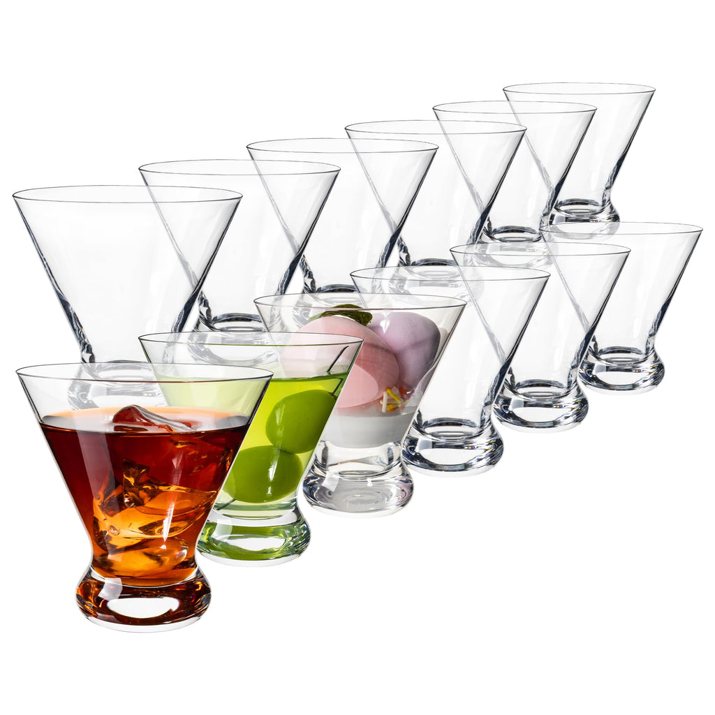 Stemless Martini Glasses Set of 12, 7.5 oz W362