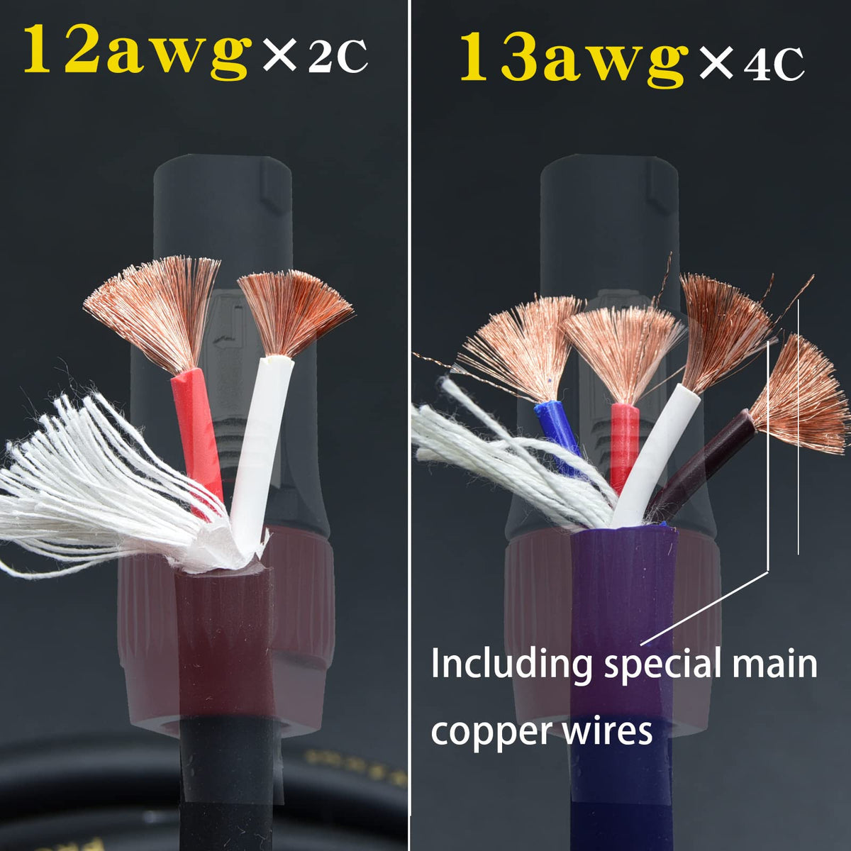 Heavy Duty 2Pack Speakon to Speakon Male Speaker Wire Cable 12awg 15ft A187642
