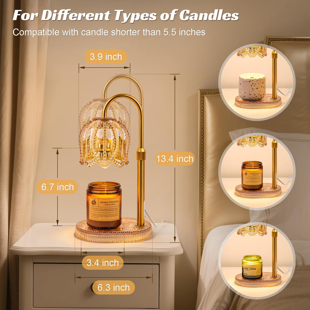 Candle Warmer Lamp with Timer & Dimmable Light U412073