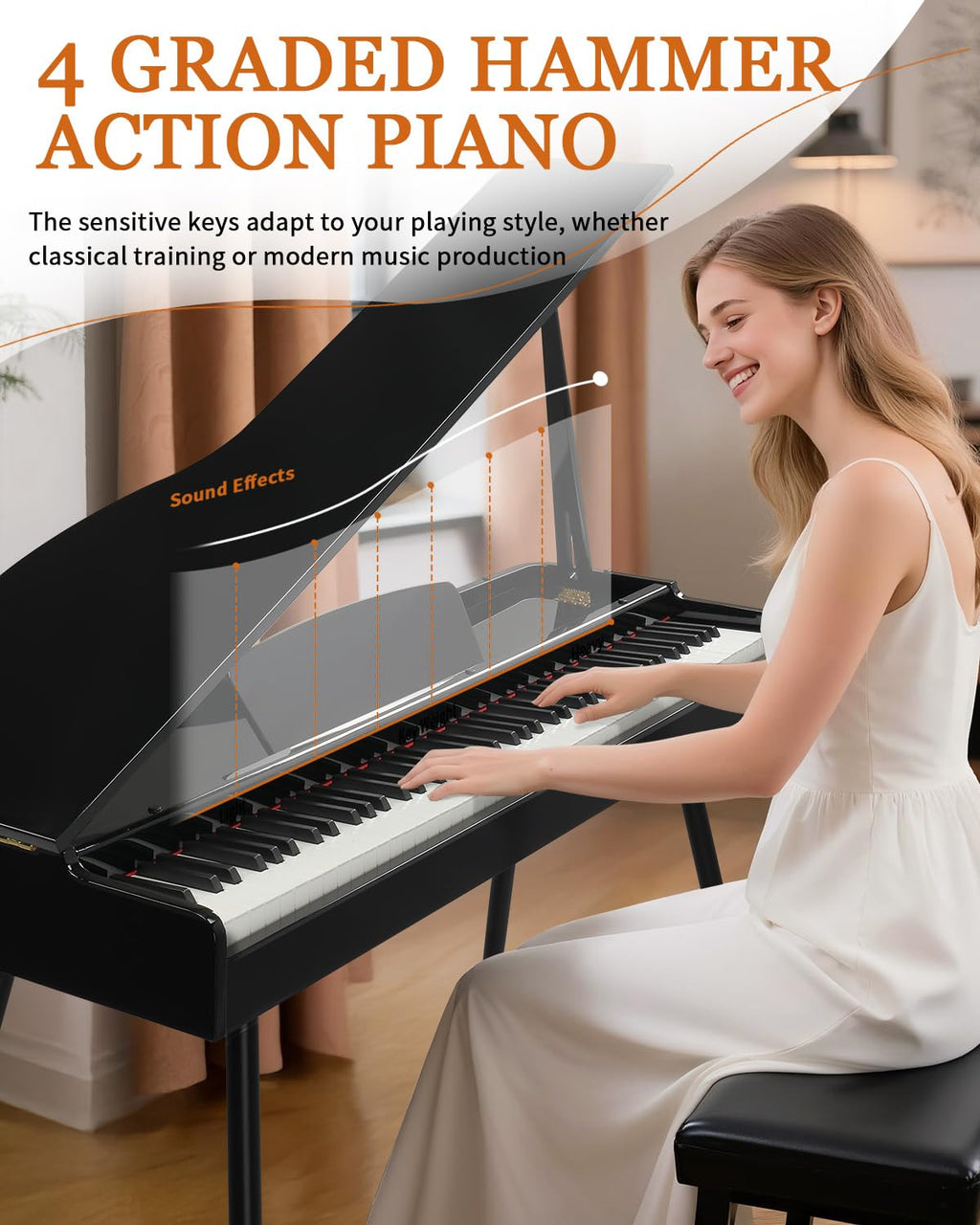 88 Key Weighted Action Digital Piano G945