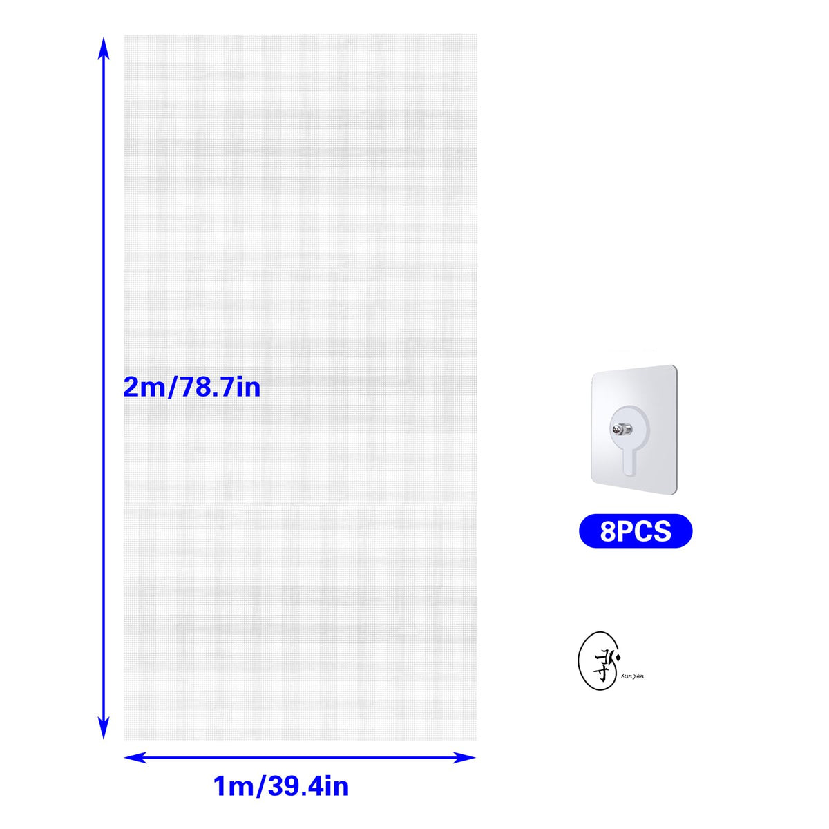 Clear Mesh Netting with 8 Screws Q607365