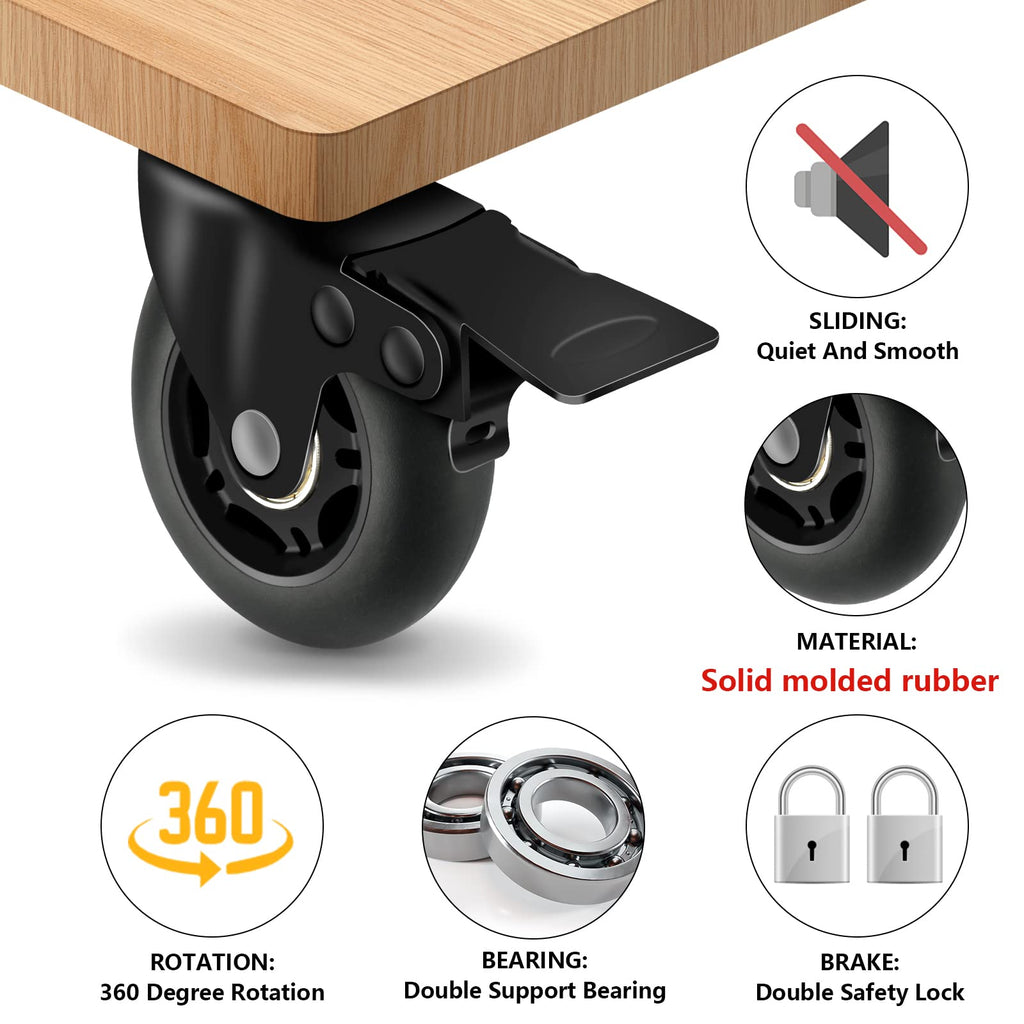 3” Lock Casters Set of 4 Heavy Duty O94256