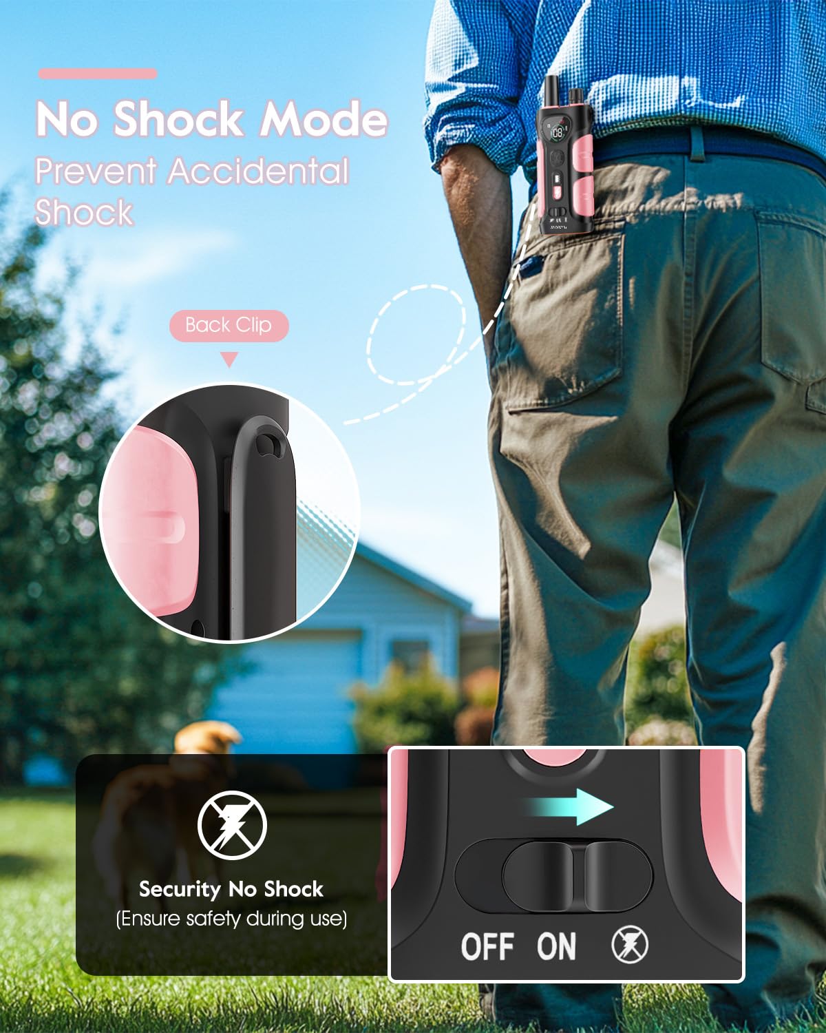 Pink Dog Training Collar with Remote D4656