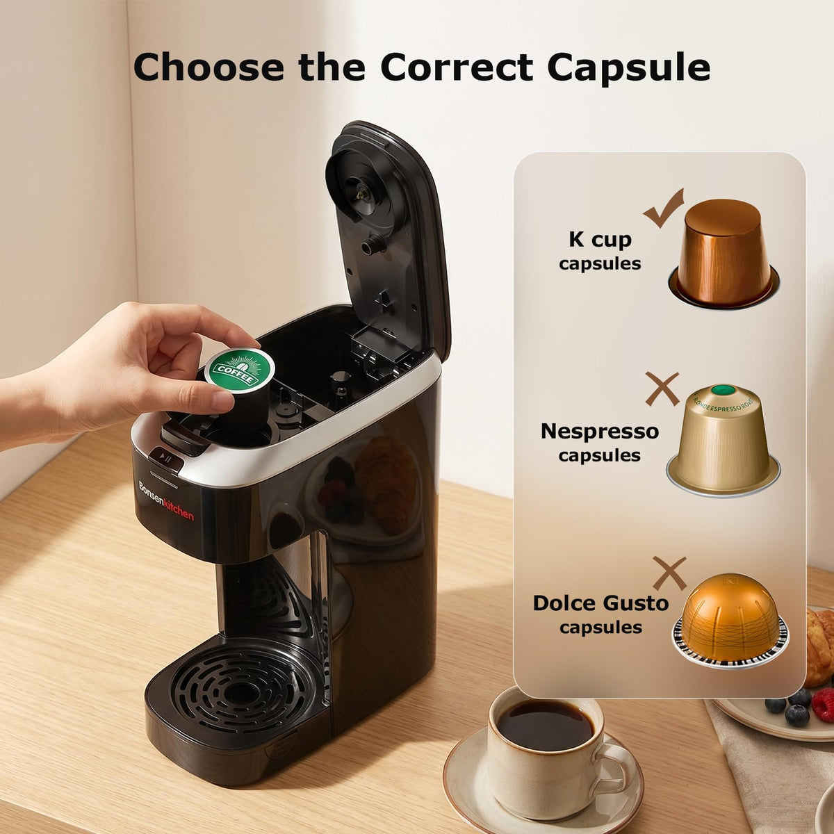 2-in-1 Single Serve Coffee Maker J229