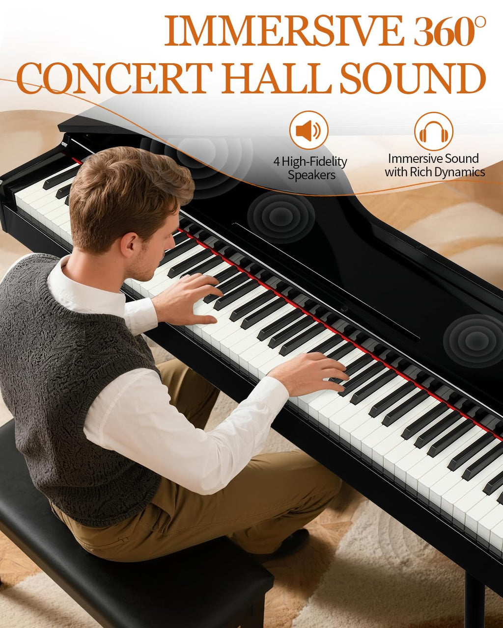 88 Key Weighted Action Digital Piano G945