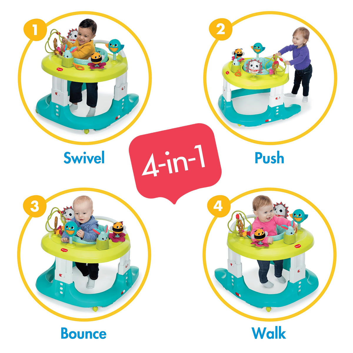 4-in-1 Baby Activity Center with Interactive Toys E17612