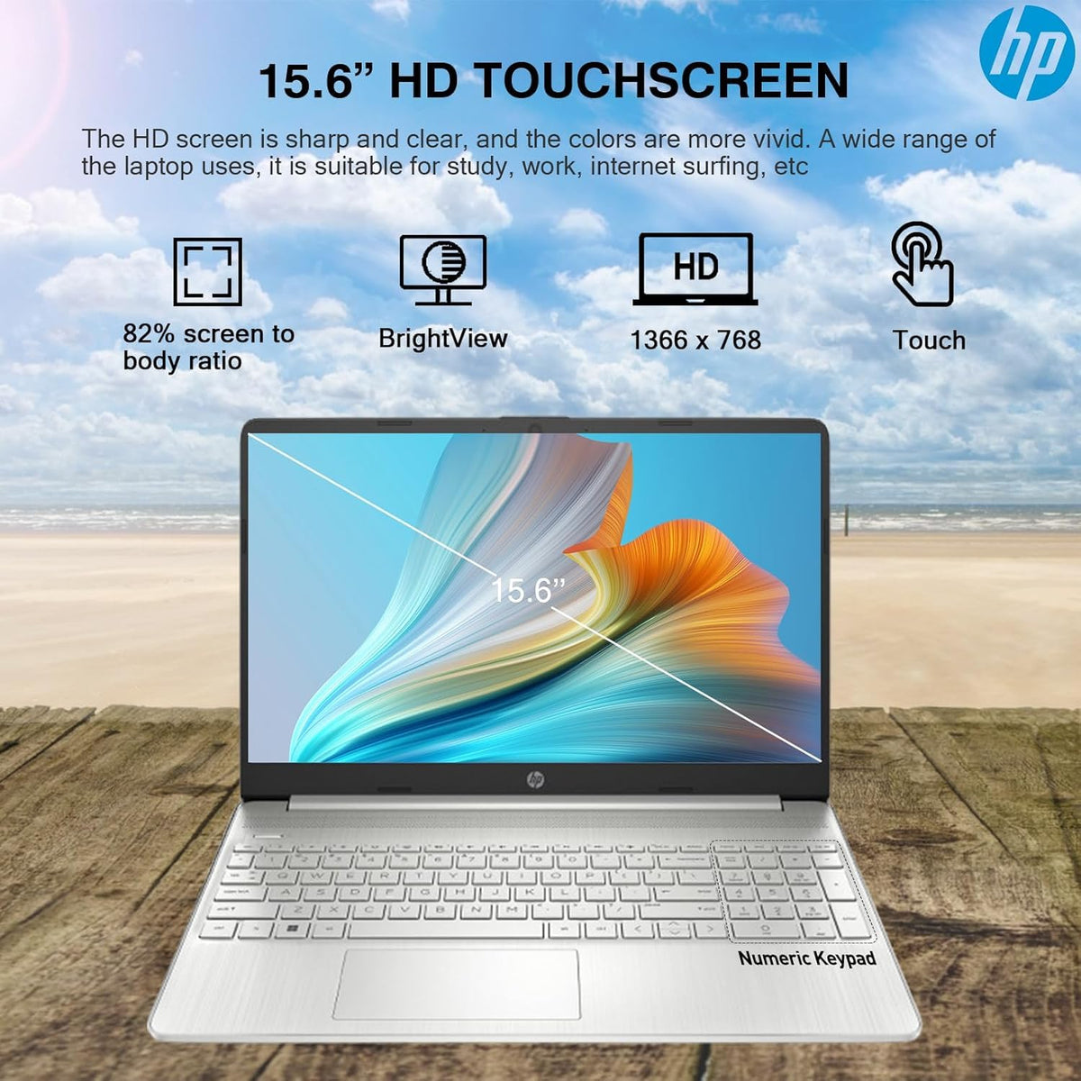 15.6" HD Touchscreen 6-Core i3 16GB RAM 1TB Storage Laptop K464