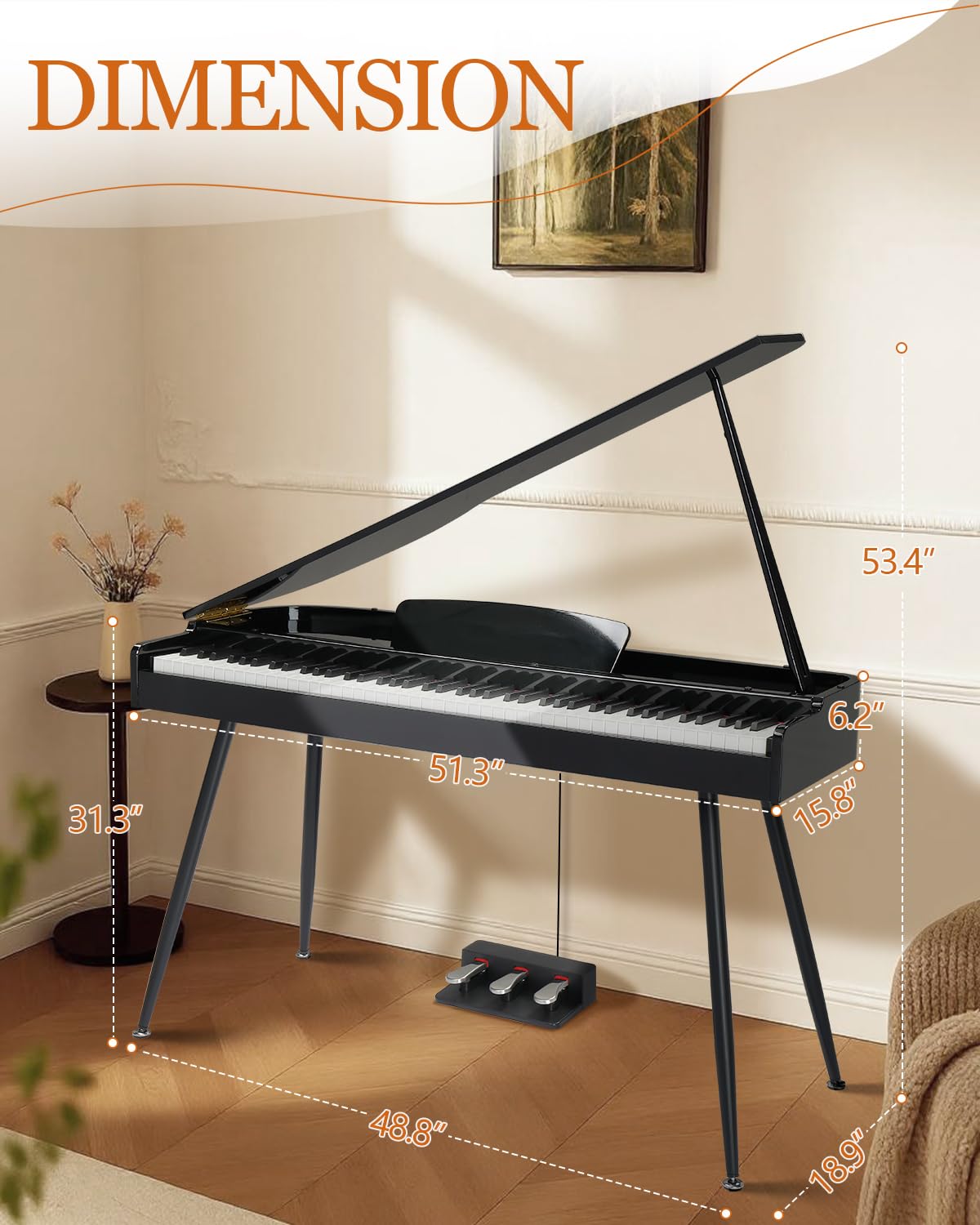 88 Key Weighted Action Digital Piano G945