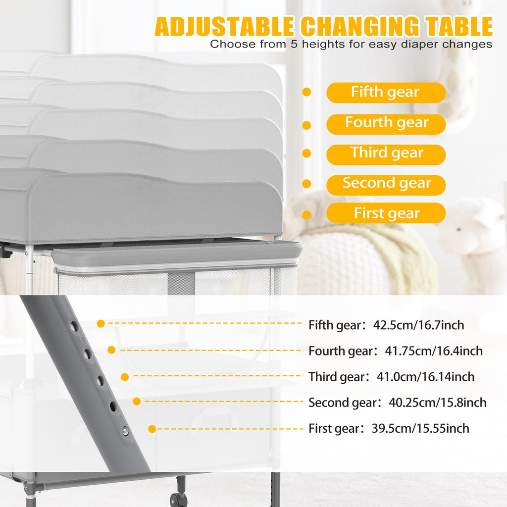 Portable Diaper Changing Station with Drawers N945072