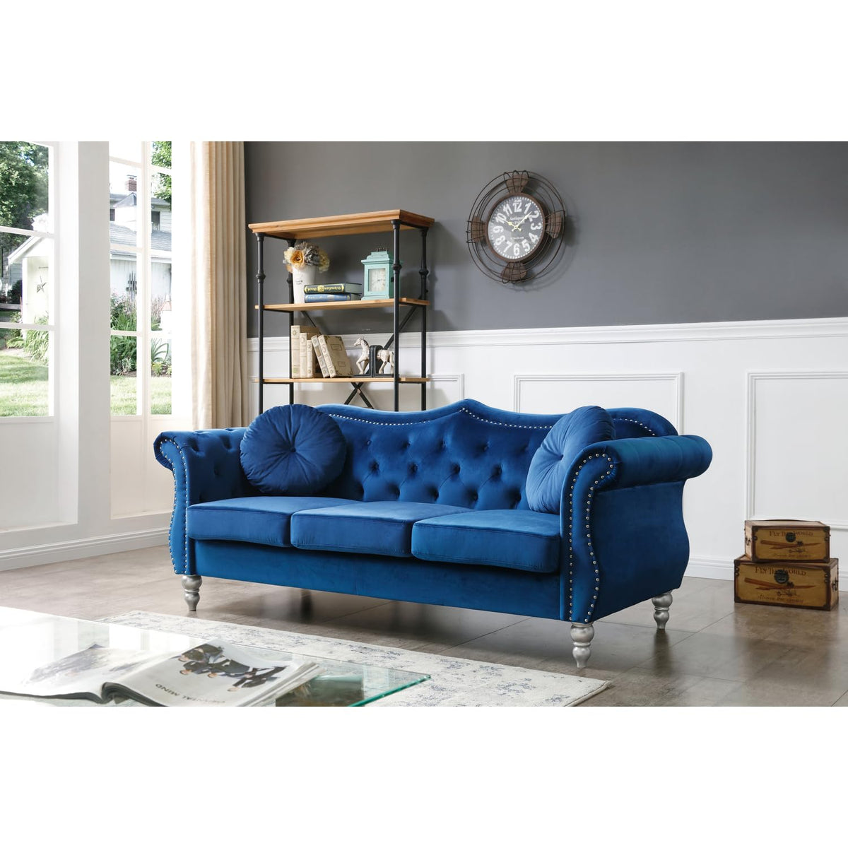 Velvet Sectional Sofa Q506984