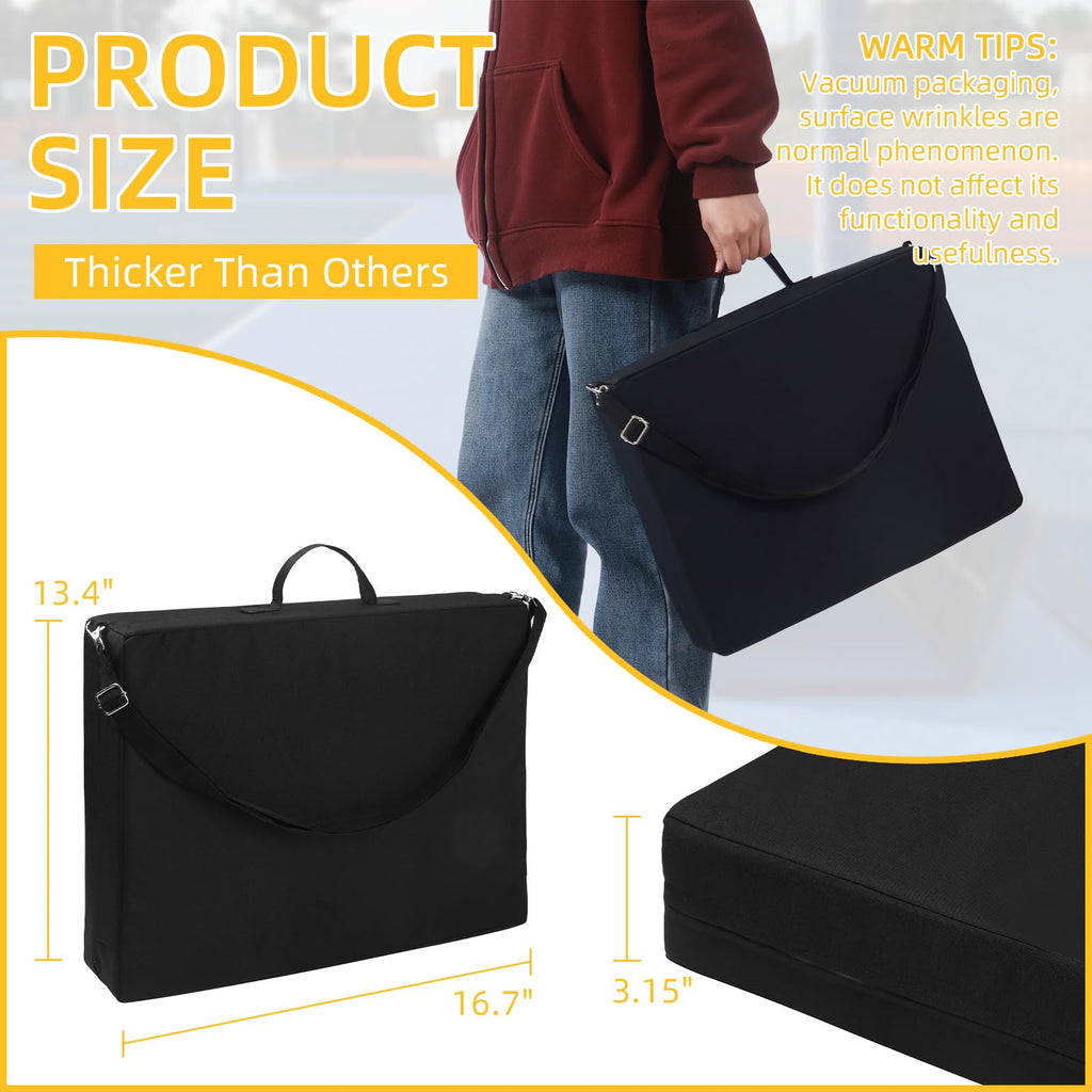 2 Pcs 3.15" Thick Bleacher Seat Cushions with Handle S5366